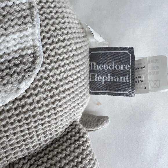 Theodore Elephant And Leo Lion Knitted Plush Living Textiles With Rattle Toy - Picture 8 of 9